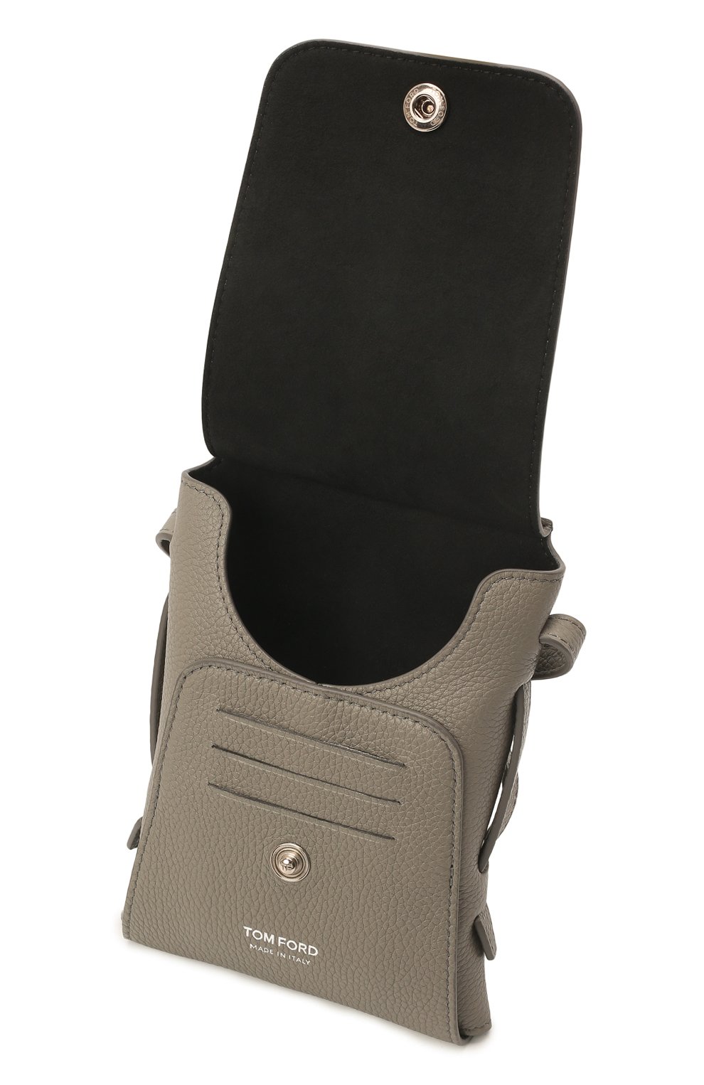 Кожаная сумка TOM FORD серого цвета по цене 95800 руб., арт. Y0347P-LCL158, фото 5 Кожаная сумка TOM FORD, арт. Y0347P-LCL158, фото 5