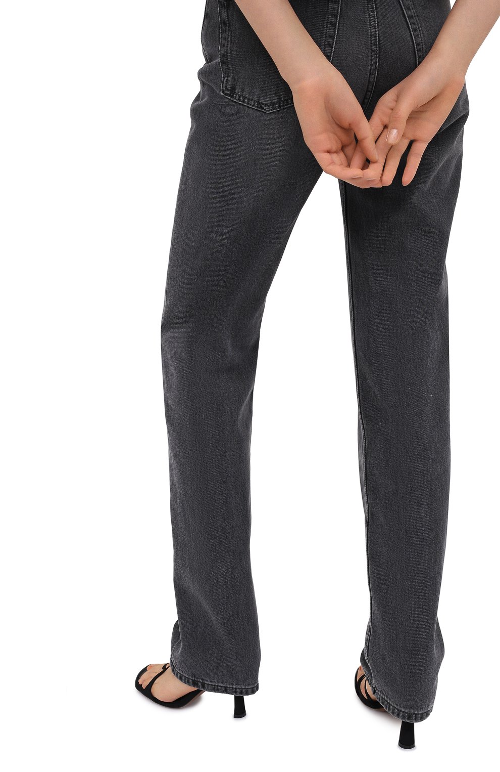 Джинсы NANUSHKA серого цвета по цене 38950 руб., арт. CH0_WASHED GREY_RIGID DENIM, фото 4 Джинсы NANUSHKA, арт. CH0_WASHED GREY_RIGID DENIM, фото 4