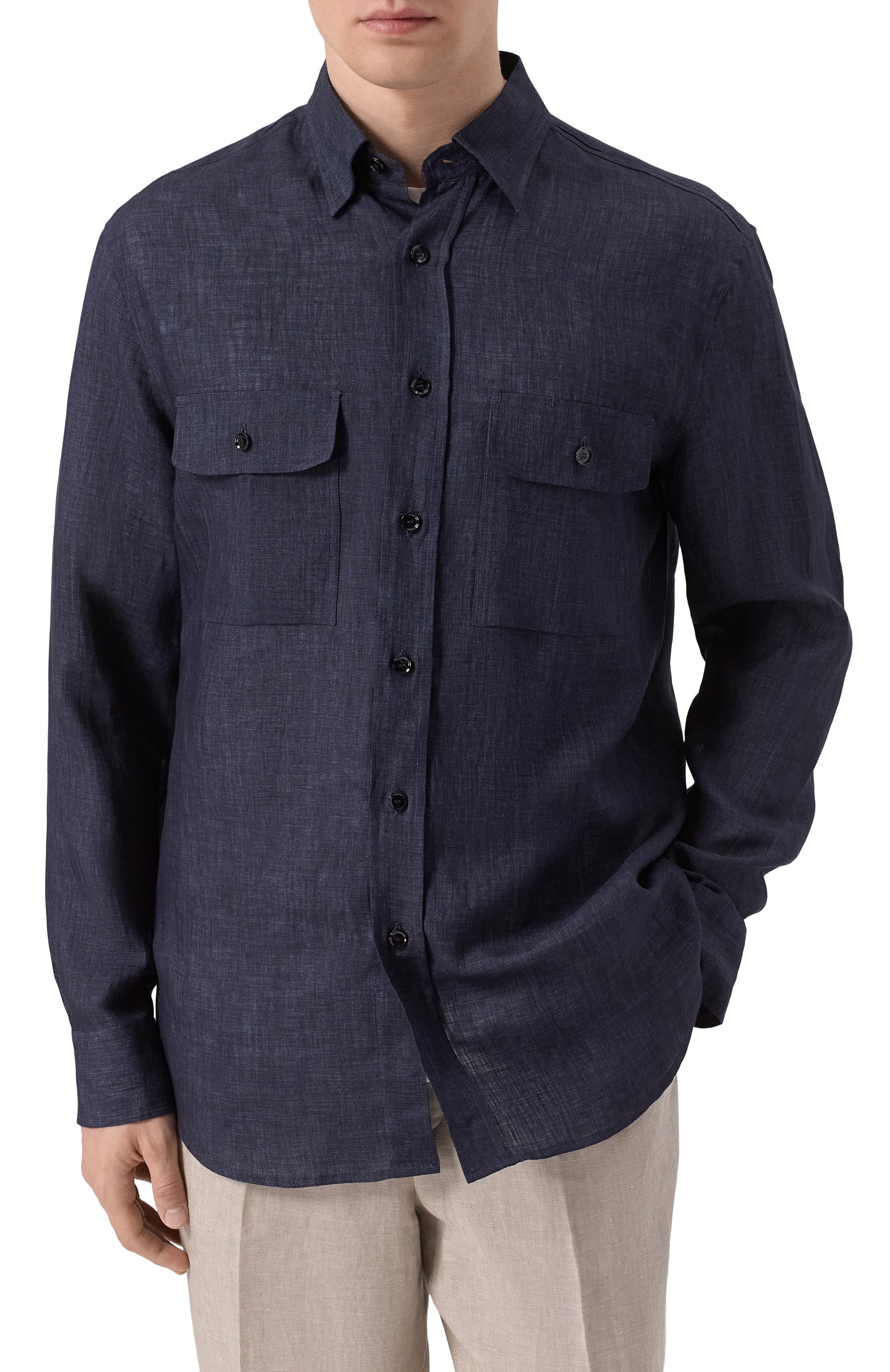 Льняная рубашка BRIONI, арт. SCFA0L-P9111, фото 3