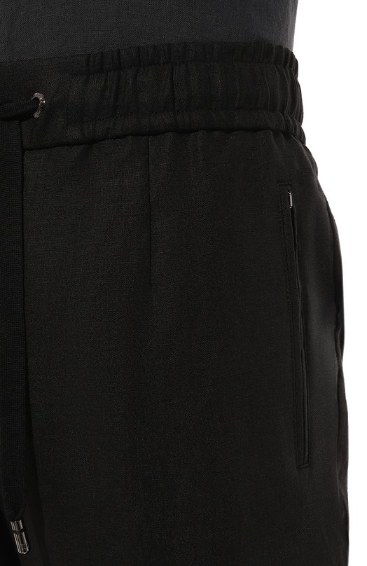 Льняные брюки Dolce & Gabbana GVZAET/GG862 Чёрный  GVZAET/GG862 Фото 5