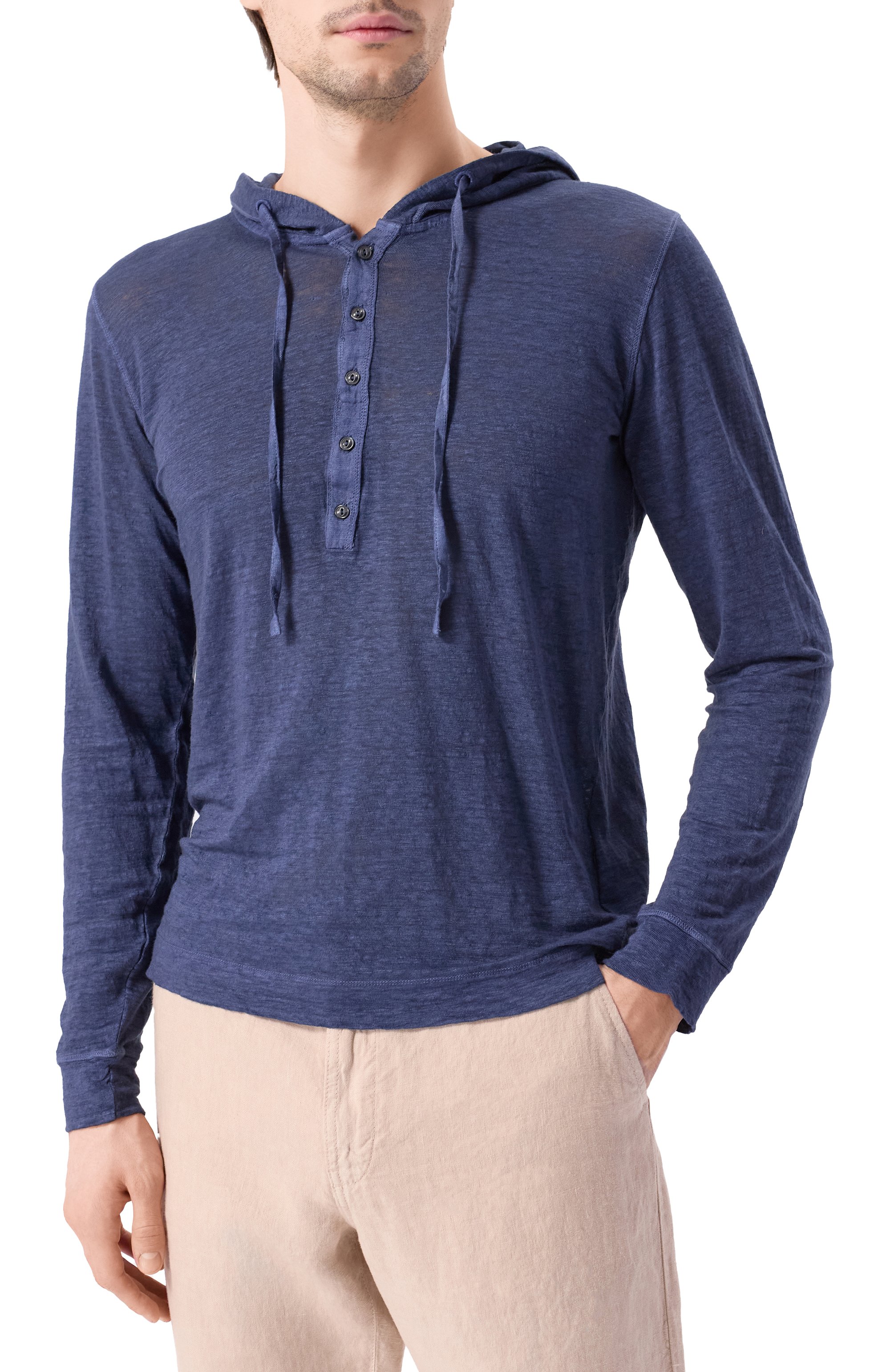 Льняной лонгслив-хенли 120% LINO, арт. 32ALIM7553/E908/S00, фото 3