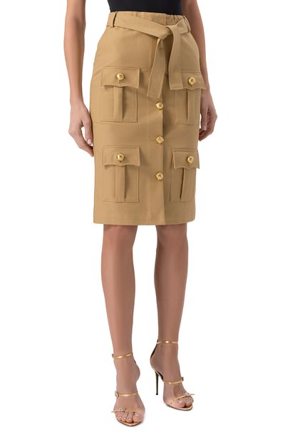 Джинсовая юбка GIUSEPPE DI MORABITO бежевого цвета по цене 96350 руб., арт. 04SSSK142 04411, фото 3 Джинсовая юбка GIUSEPPE DI MORABITO, арт. 04SSSK142 04411, фото 3