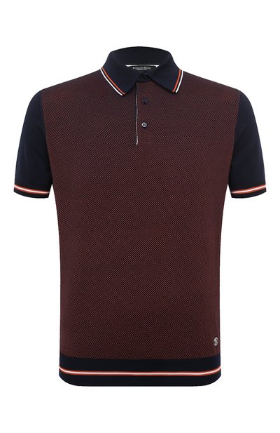 Мужская поло из шелка и хлопка STEFANO RICCI, арт. K818044P13/F23172