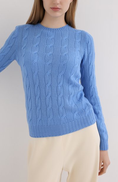 Кашемировый пуловер RALPH LAUREN голубого цвета по цене 84350 руб., арт. 290615209, фото 3 Кашемировый пуловер RALPH LAUREN, арт. 290615209, фото 3