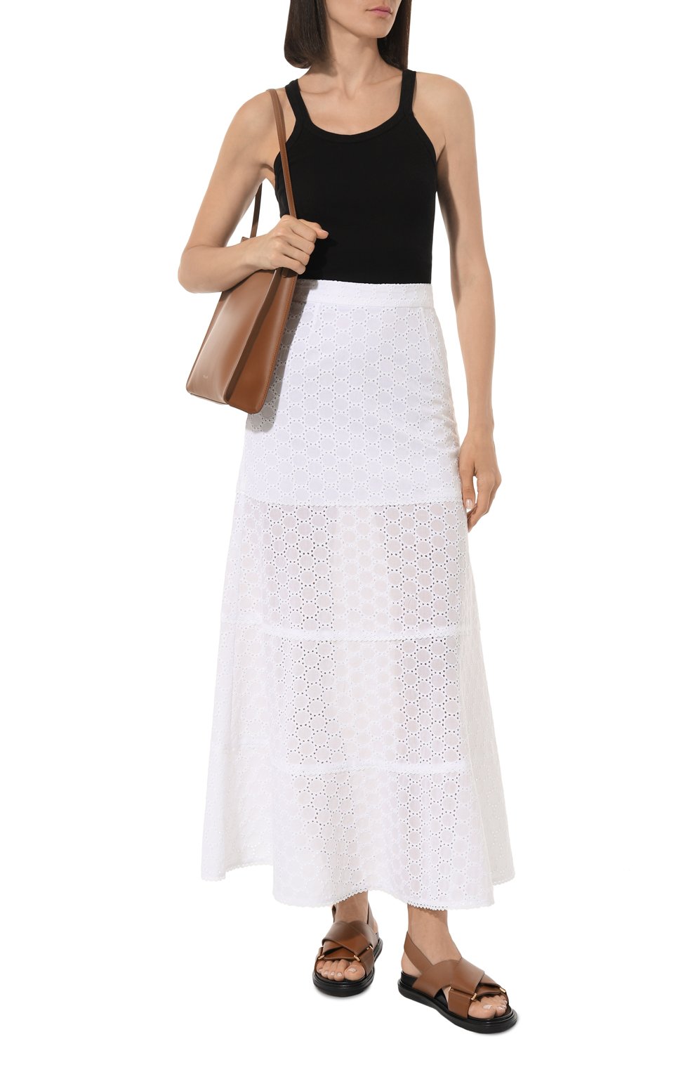 Хлопковая юбка OLOLOL белого цвета по цене 39000 руб., арт. OLSK044/3105.100/S23, фото 2 Хлопковая юбка OLOLOL, арт. OLSK044/3105.100/S23, фото 2