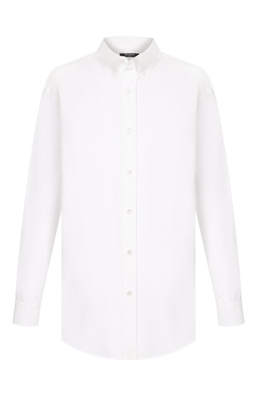 Хлопковая рубашка Balmain GH1HS496/CG39 Белый GH1HS496/CG39