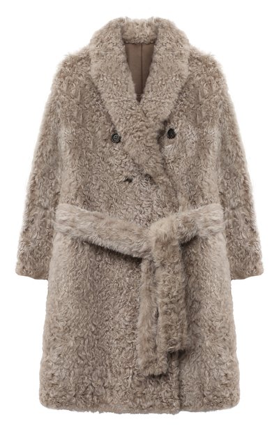 Шуба с поясом BRUNELLO CUCINELLI, арт. BPBRGY605A, фото 1