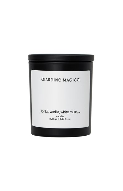 Парфюмированная свеча tonka, vanilla, white musk (220ml) GIARDINO MAGICO, арт. 4640200325068