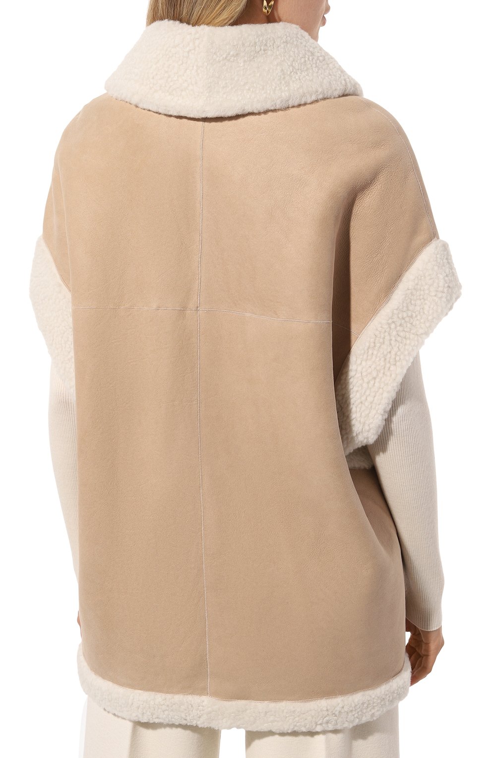 Жилет из овчины MANZONI24, арт. 24M1419-S25/, фото 4