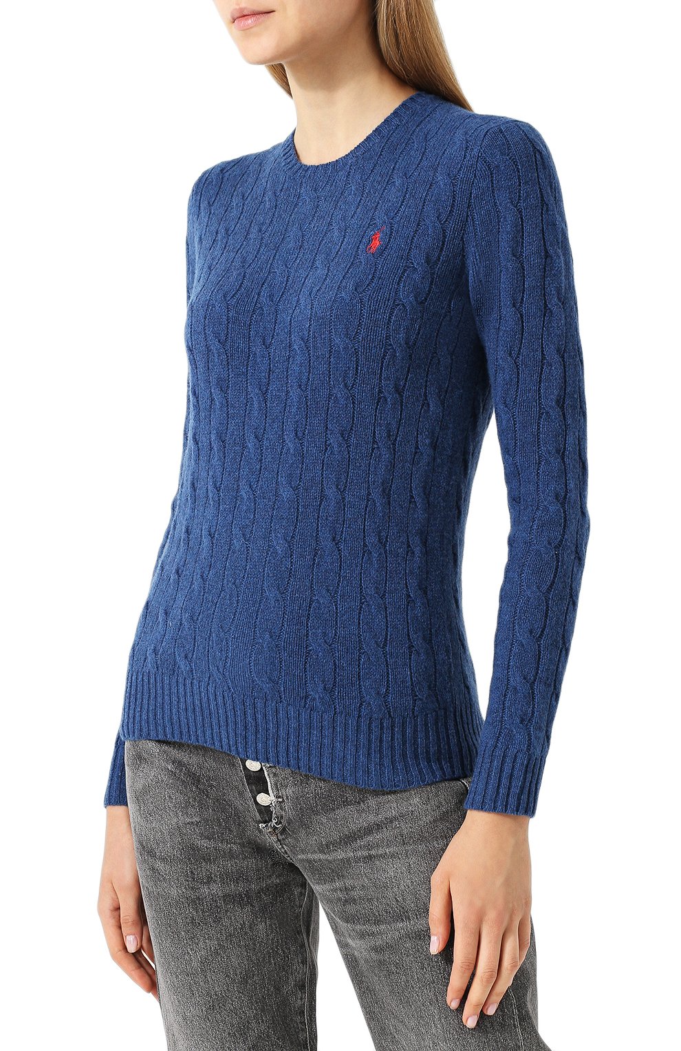 Шерстяной пуловер POLO RALPH LAUREN синего цвета по цене 21800 руб., арт. 211525764, фото 3 Шерстяной пуловер POLO RALPH LAUREN, арт. 211525764, фото 3