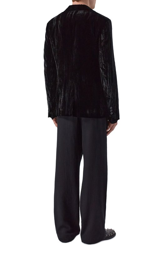 Бархатный пиджак Ann Demeulemeester B0013732/FA710 Чёрный  B0013732/FA710 Фото 4