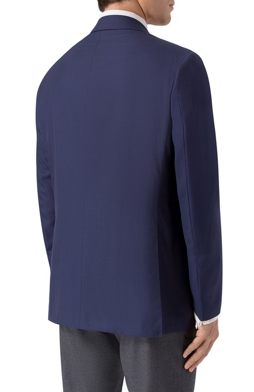 Шерстяной пиджак Kiton UG81K0982823 Синий  UG81K0982823 Фото 5