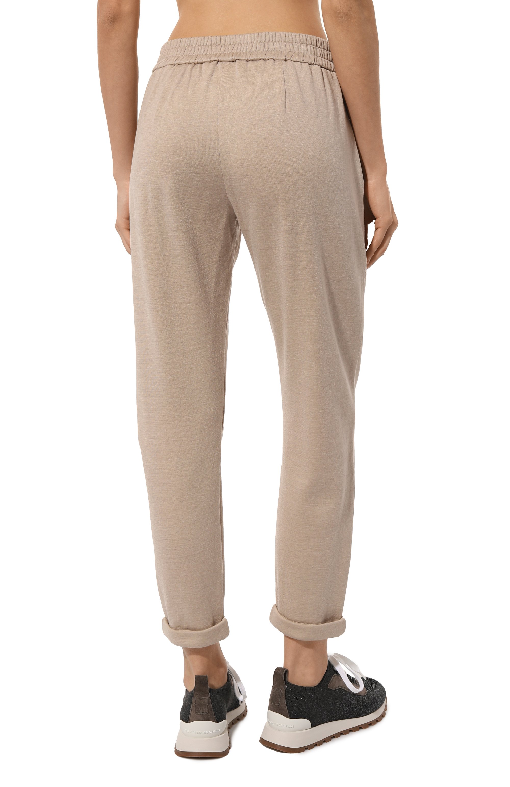 Брюки из хлопка и шелка BRUNELLO CUCINELLI, арт. MD828B1066, фото 4