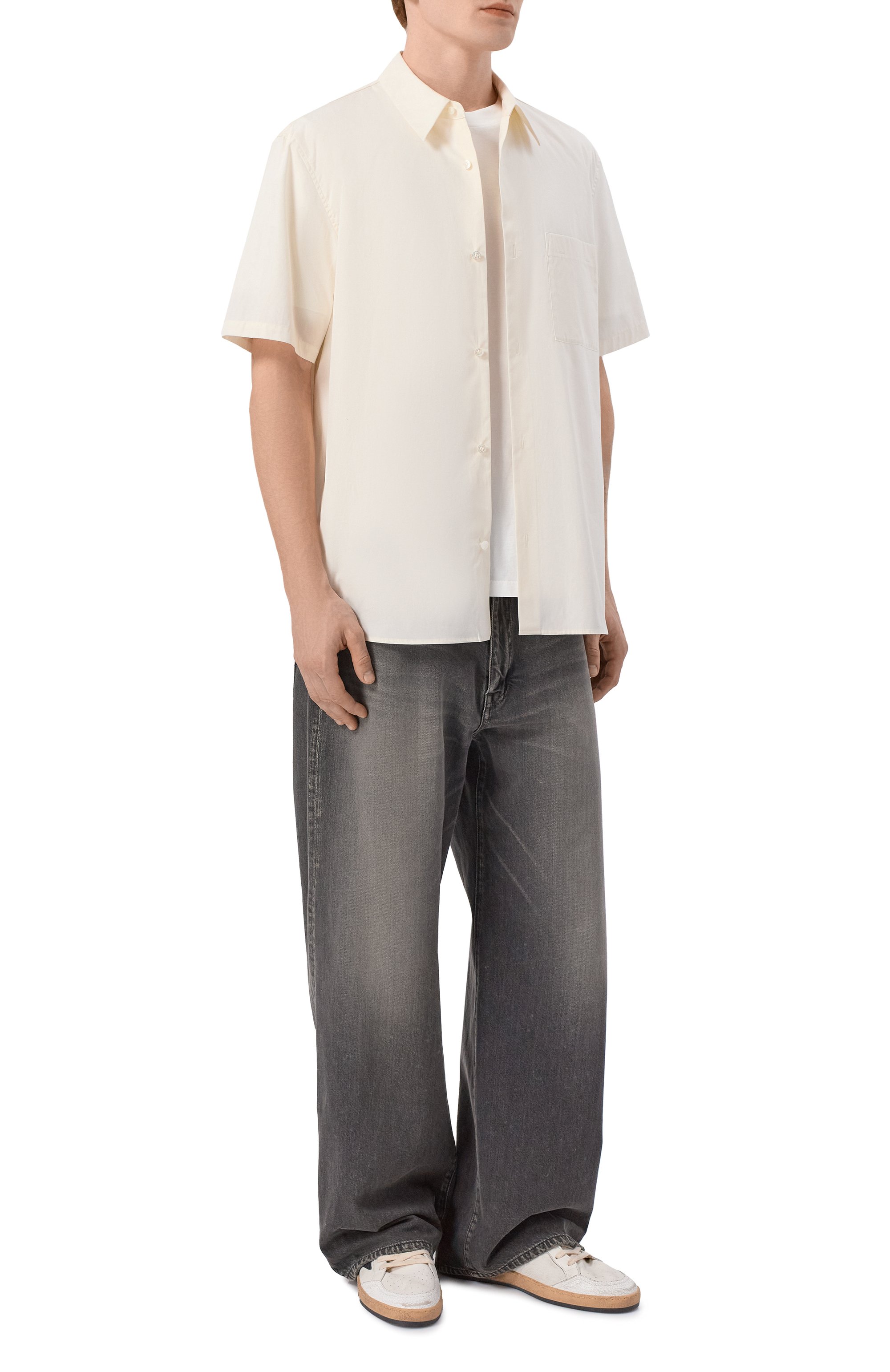 Хлопковая рубашка ATTACHMENT кремового цвета по цене 57900 руб., арт. AS61-089, фото 2 Хлопковая рубашка ATTACHMENT, арт. AS61-089, фото 2