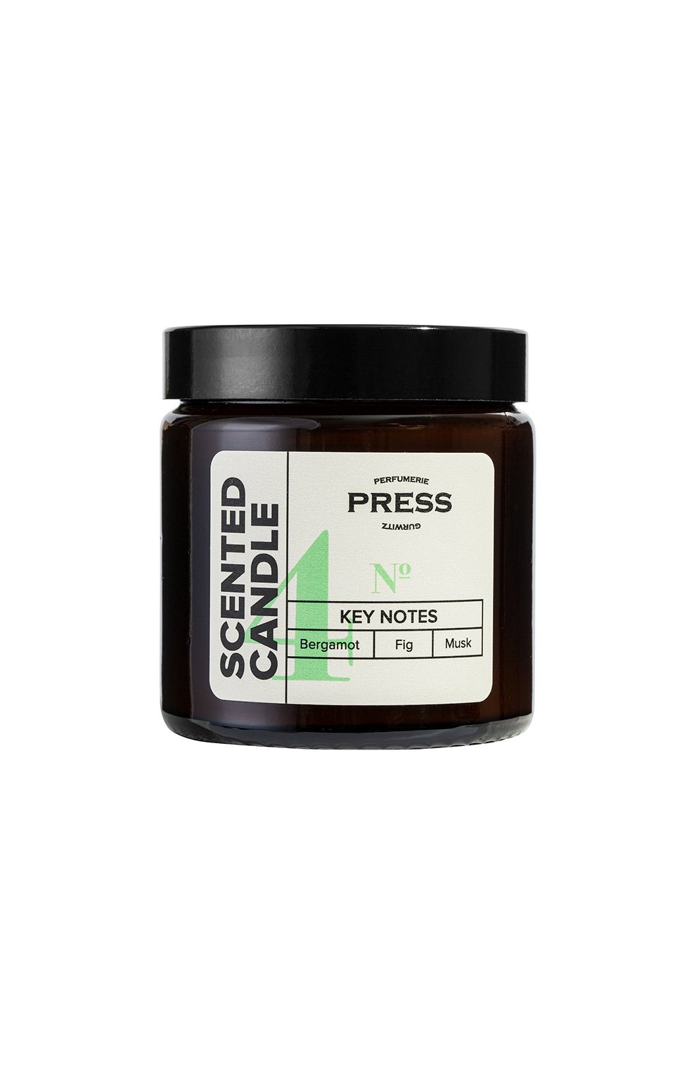Ароматизированная свеча №4 с нотами бергамота, инжира и мускуса (100ml) PRESS GURWITZ PERFUMERIE, арт. 4631159197653, фото 1