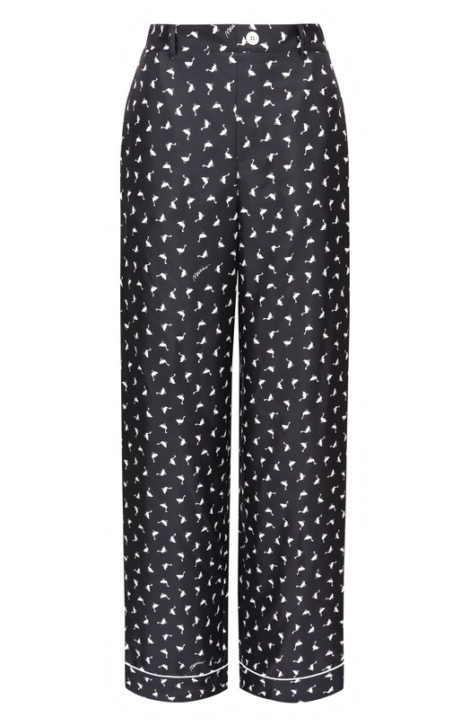 Шелковые брюки Moschino A0341/0562 Чёрно-белый A0341/0562