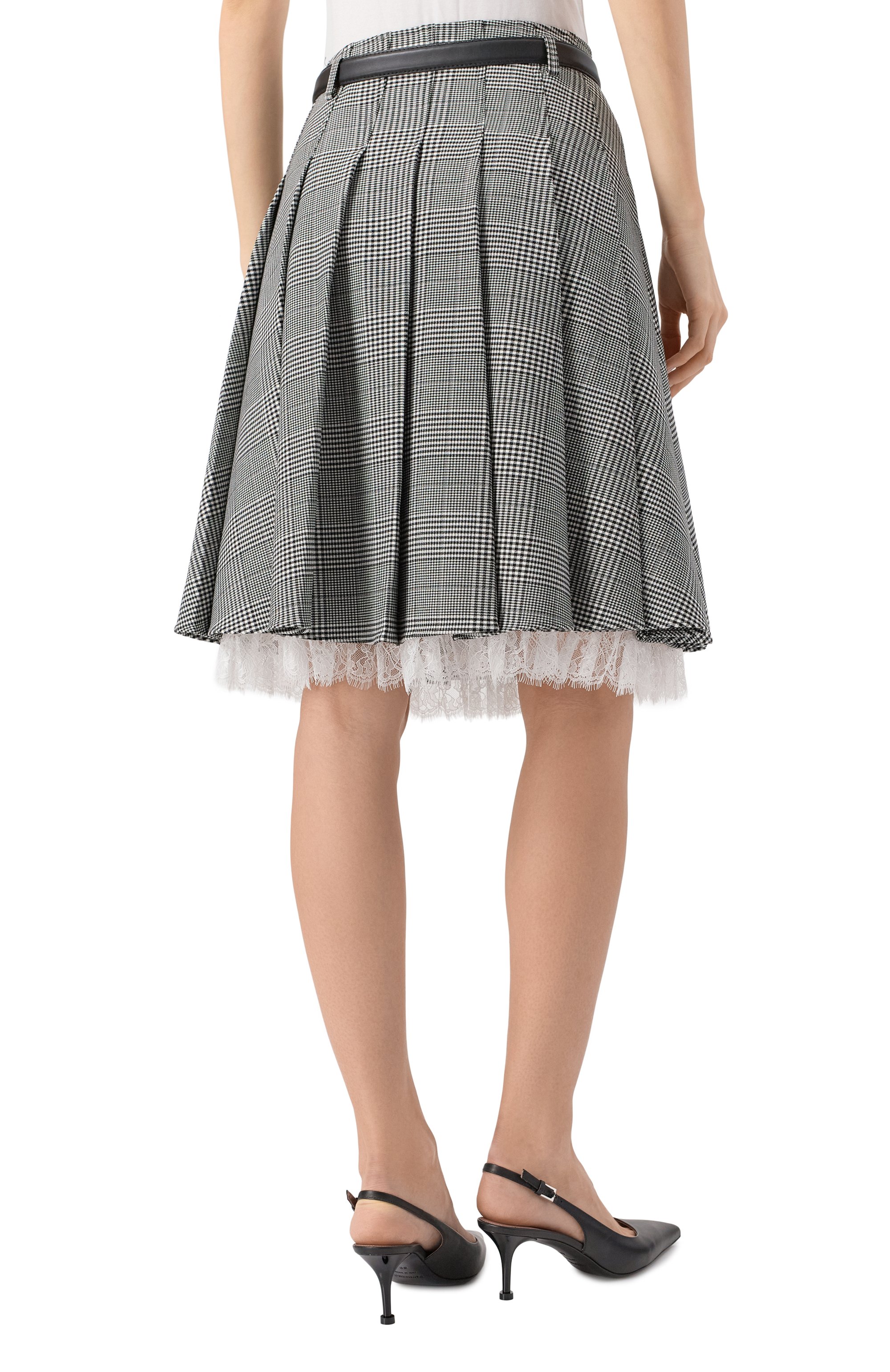 Плиссированная юбка SELF-PORTRAIT, арт. PF25104MSKBW, фото 4