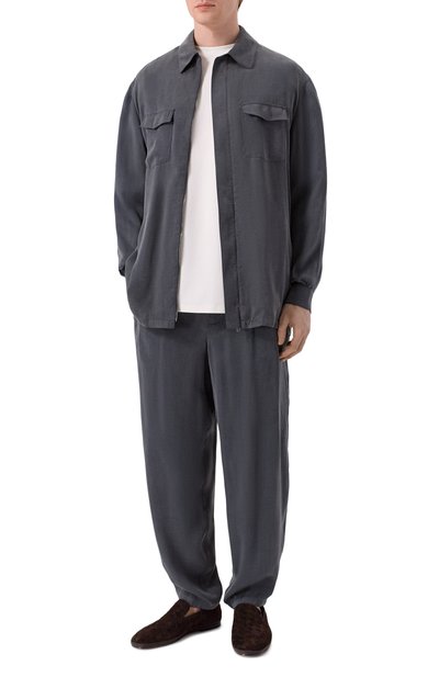 Мужская куртка-рубашка из лиоцелла и вискозы GIORGIO ARMANI, арт. GM003449/TE20272