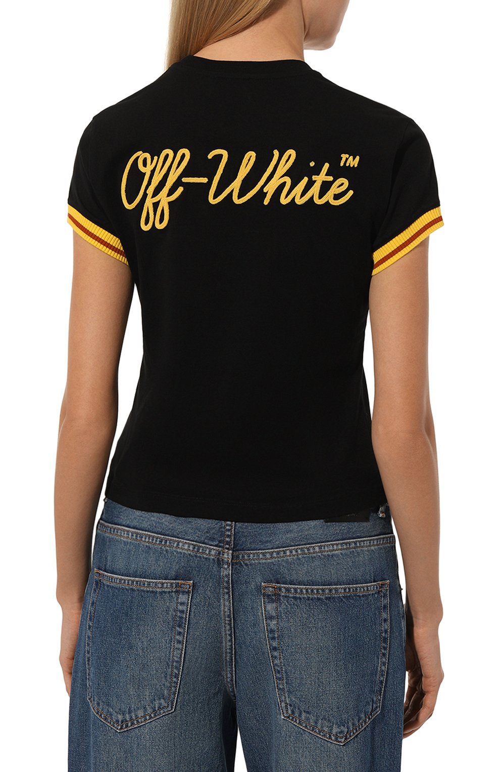 Хлопковая футболка OFF-WHITE, арт. 0WAA112W24JER001, фото 4