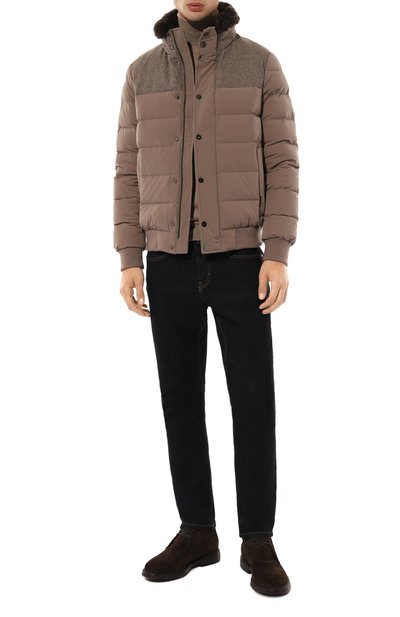 Пуховый бомбер с воротником из кролика HETREGO, арт. 8N512R/B0RIS, фото 2