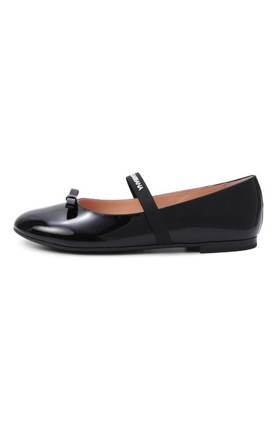 Кожаные балетки DOLCE & GABBANA черного цвета по цене 57500 руб., арт. D11294/A4831, фото 2 Кожаные балетки DOLCE & GABBANA, арт. D11294/A4831, фото 2