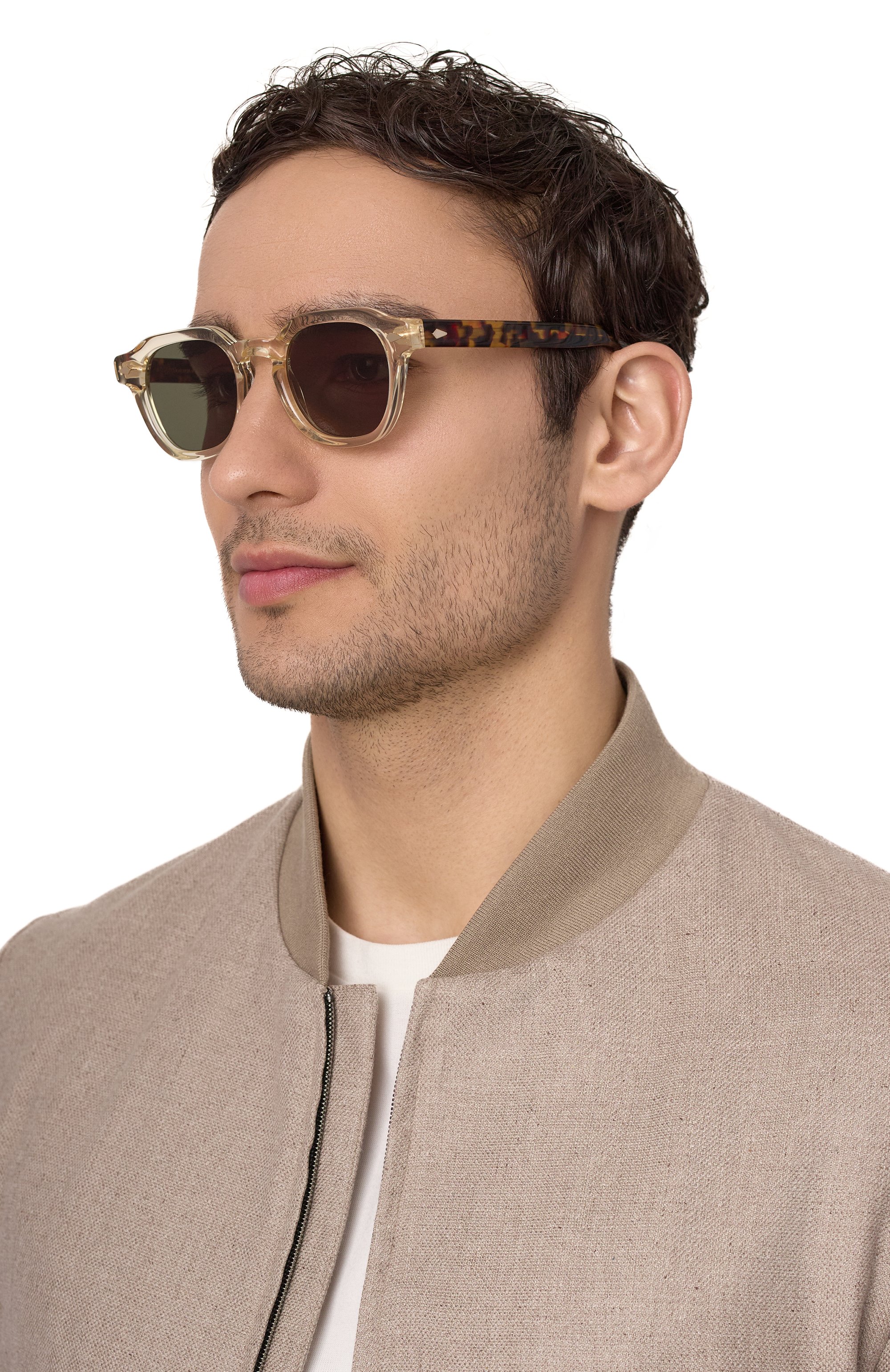 Солнцезащитные очки MOSCOT коричневого цвета по цене 39400 руб., арт. D0LT SUN FLESH/T0RT0ISE, фото 2 Солнцезащитные очки MOSCOT, арт. D0LT SUN FLESH/T0RT0ISE, фото 2