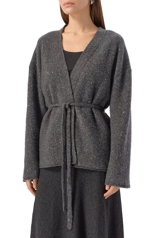 Кардиган из кашемира и хлопка Addicted AD2517 Серый  AD2517 Фото 3