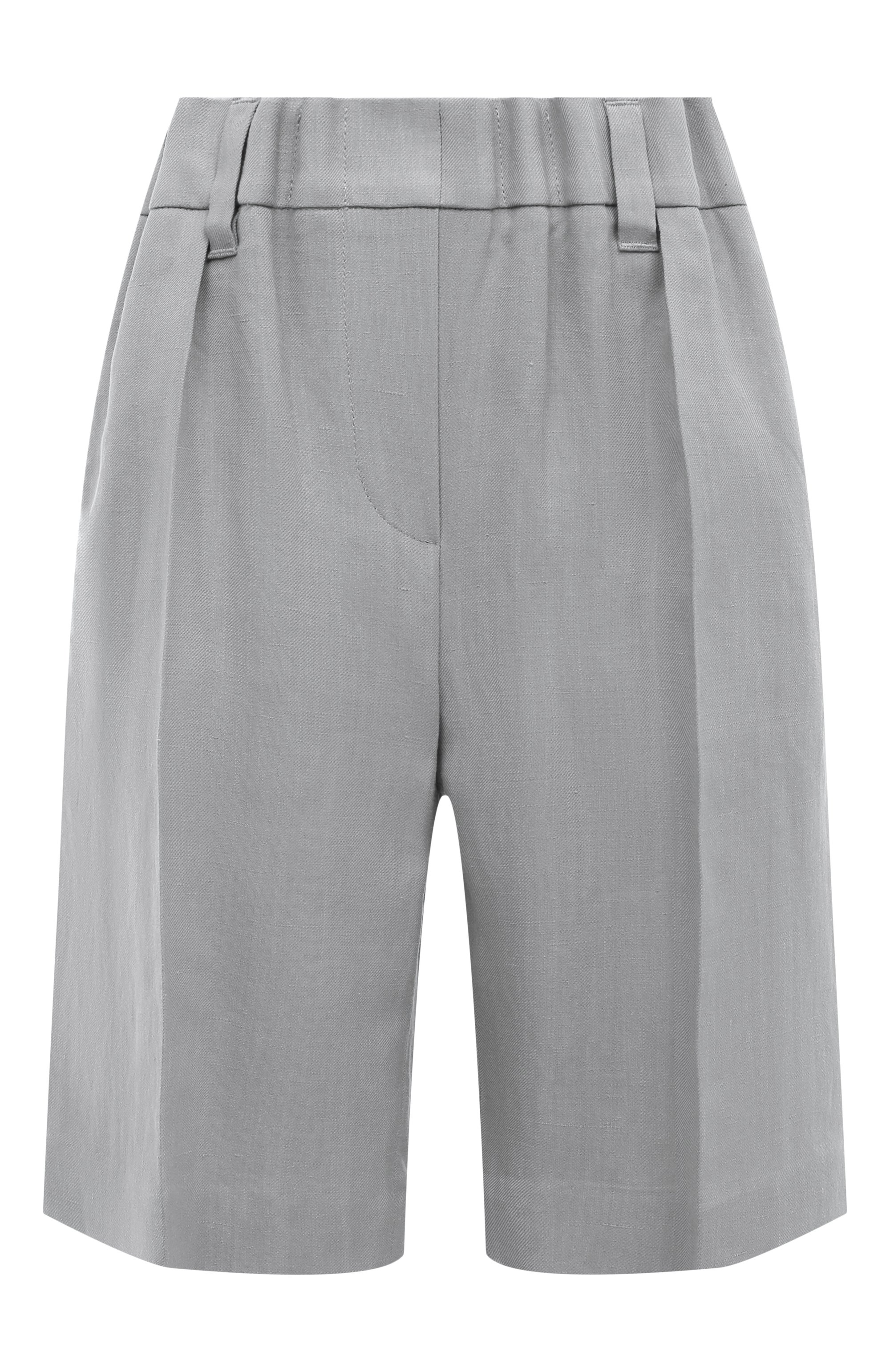 Шорты из вискозы и льна BRUNELLO CUCINELLI, арт. MH126B1365, фото 1