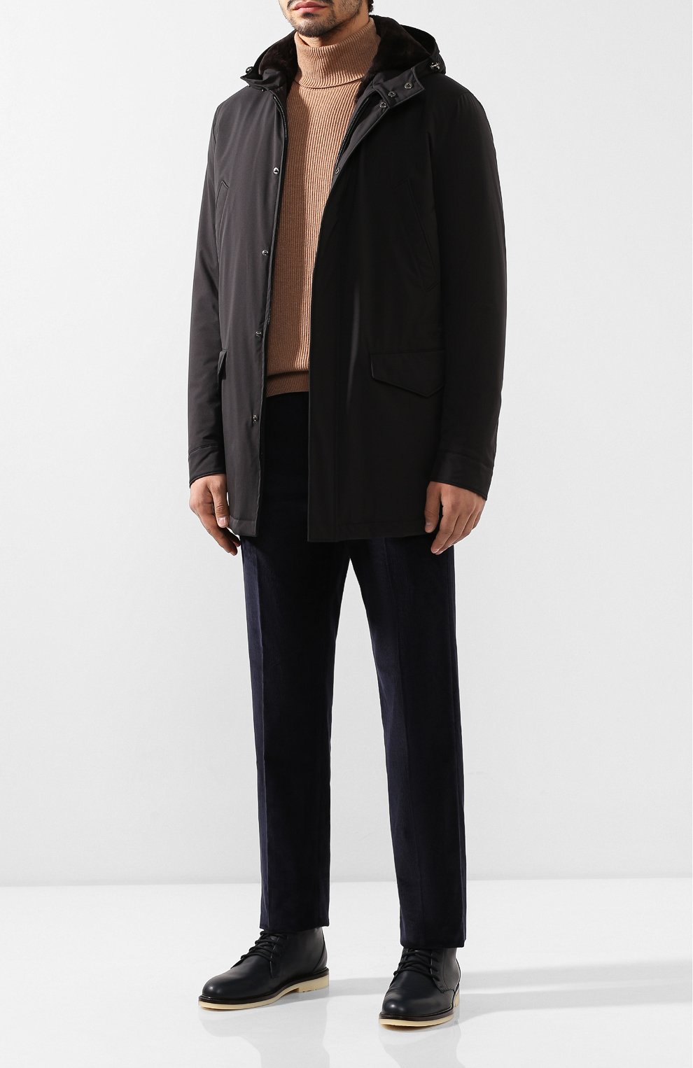 Вельветовые брюки LORO PIANA темно-синего цвета по цене 85800 руб., арт. FAI8336, фото 2 Вельветовые брюки LORO PIANA, арт. FAI8336, фото 2