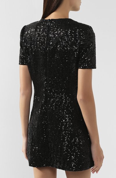 Платье с пайетками SAINT LAURENT черного цвета по цене 286000 руб., арт. 582689/Y401V, фото 4 Платье с пайетками SAINT LAURENT, арт. 582689/Y401V, фото 4