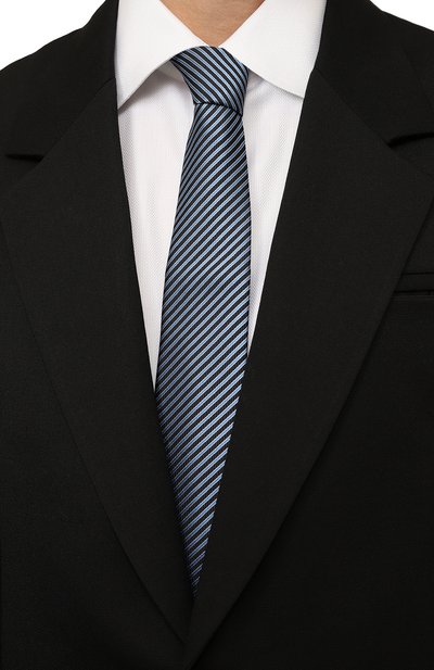 Шелковый галстук GIORGIO ARMANI синего цвета по цене 21500 руб., арт. 360054/3R906, фото 2 Шелковый галстук GIORGIO ARMANI, арт. 360054/3R906, фото 2