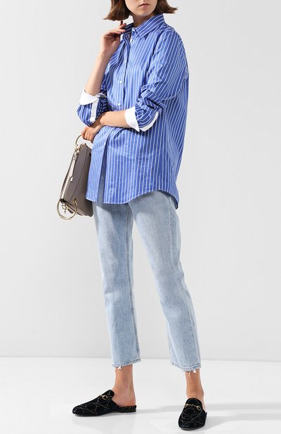 Бархатные сабо princetown gg с пряжкой-трензелем GUCCI, арт. 475094/9JT20, фото 2