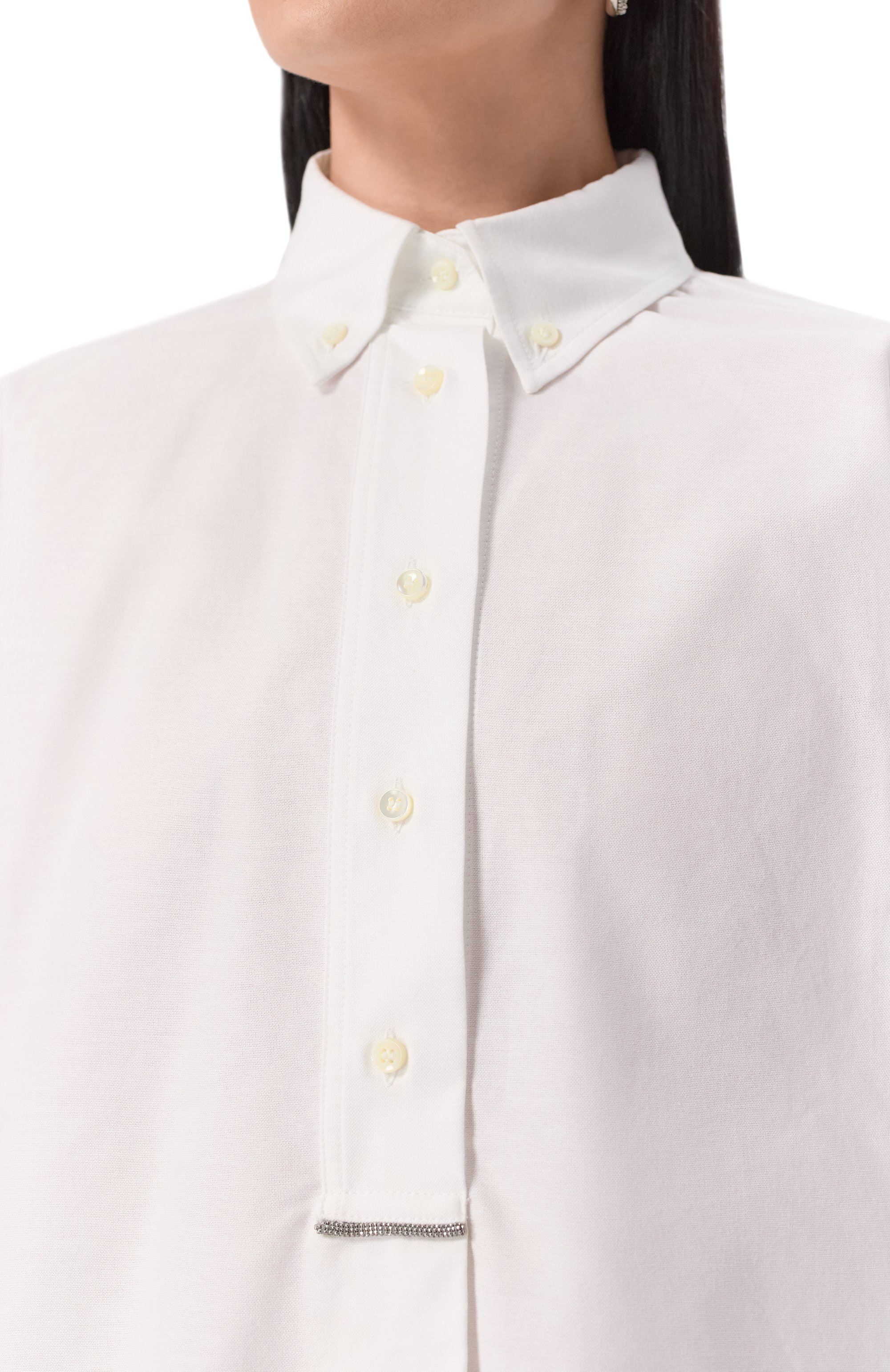 Хлопковая рубашка BRUNELLO CUCINELLI, арт. MA600RA905, фото 5