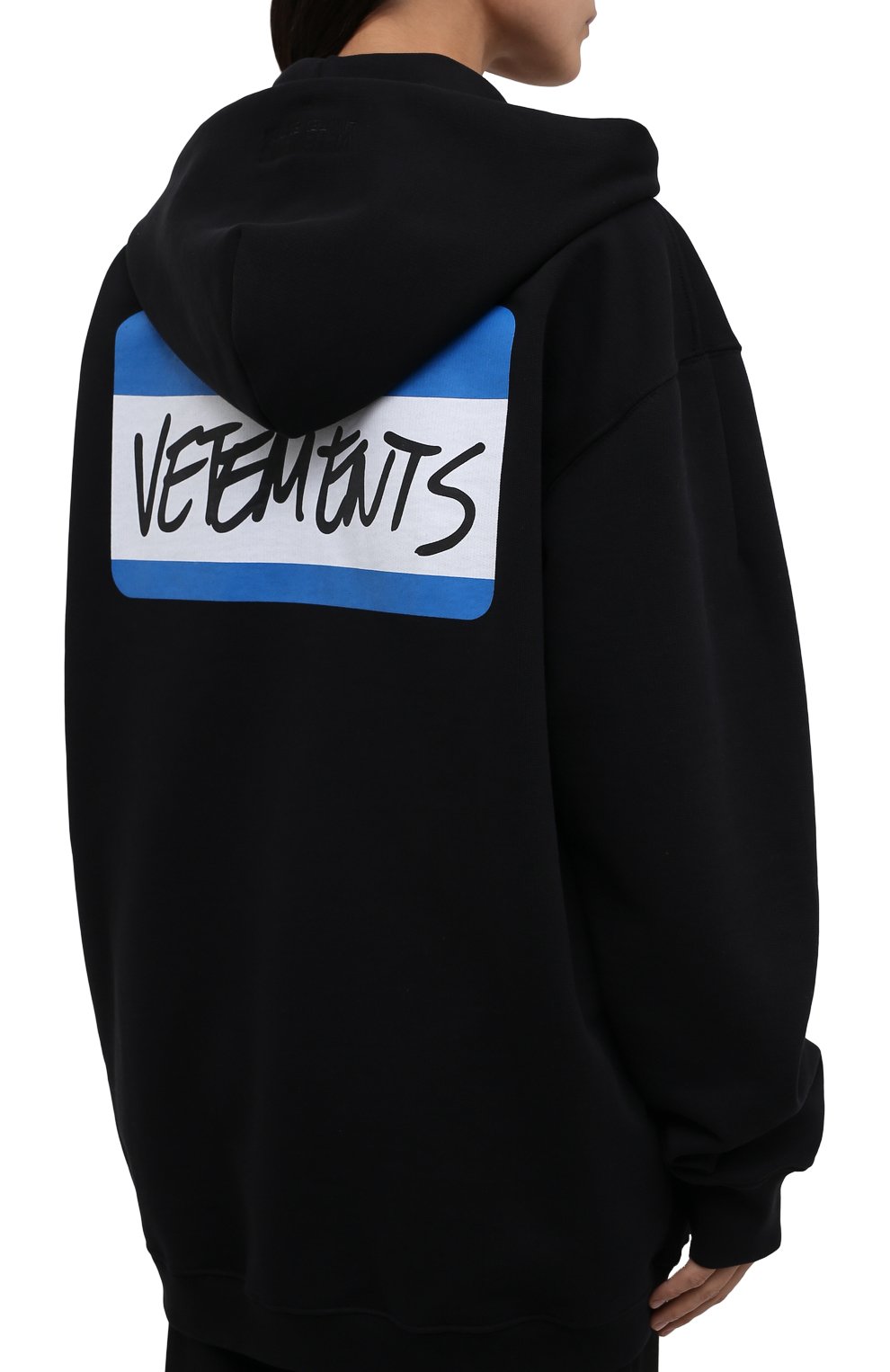 Хлопковый кардиган VETEMENTS черного цвета по цене 69300 руб., арт. UA52TR780B 1601/W, фото 4 Хлопковый кардиган VETEMENTS, арт. UA52TR780B 1601/W, фото 4