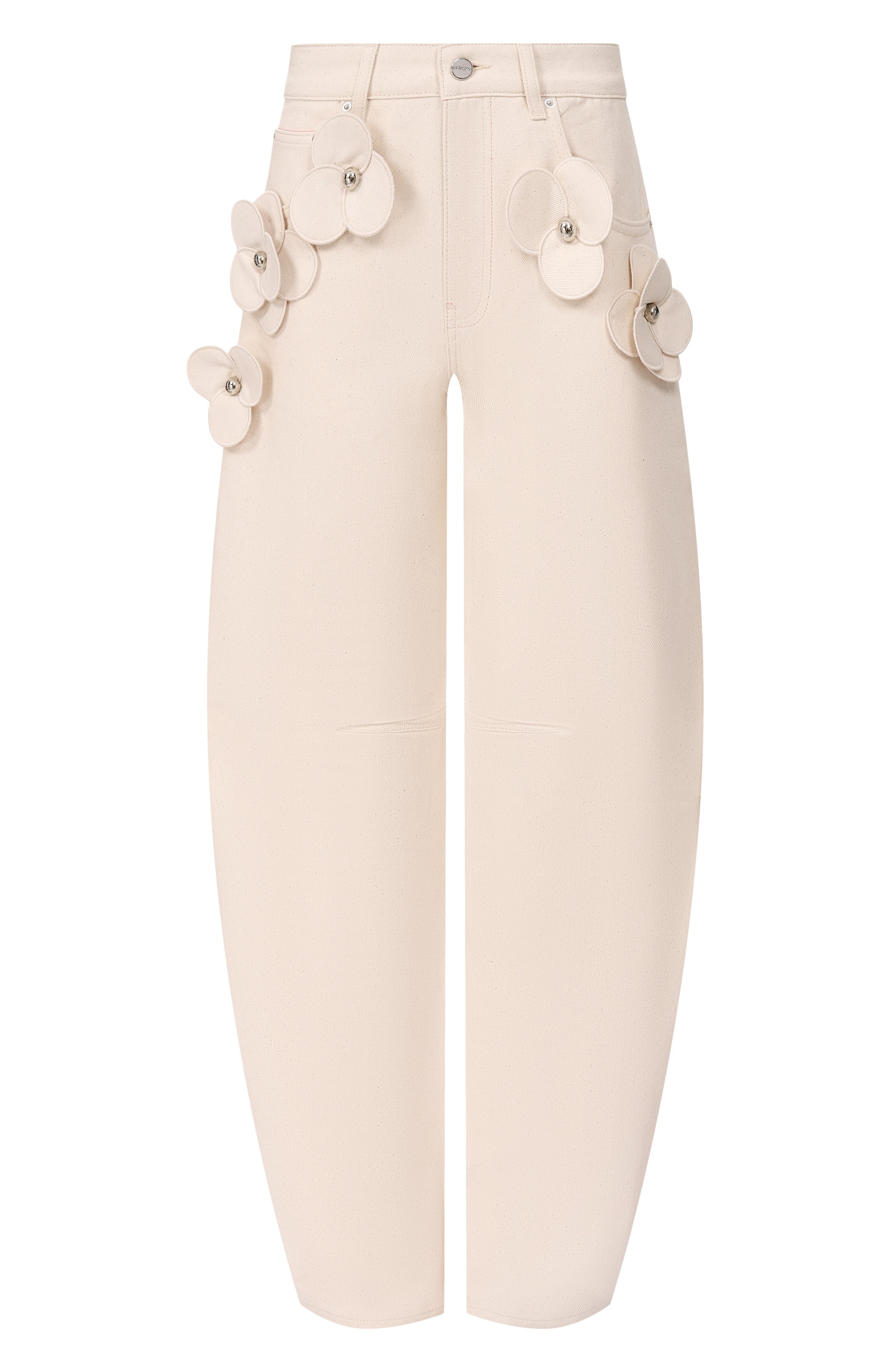 Джинсы DAVID KOMA кремового цвета по цене 219500 руб., арт. RE26DK26DTRA, фото 1 Джинсы DAVID KOMA, арт. RE26DK26DTRA, фото 1