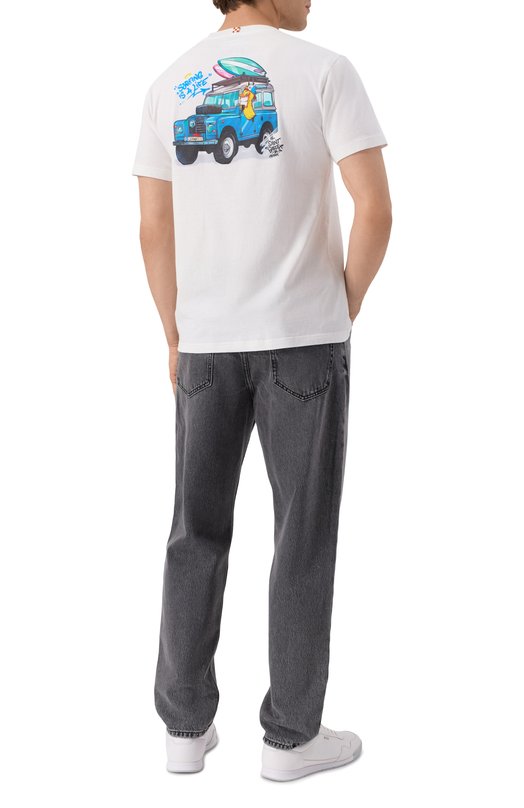 Хлопковая футболка MC2 Saint Barth STBM TSHIRT MAN/02980H Белый  STBM TSHIRT MAN/02980H Фото 2