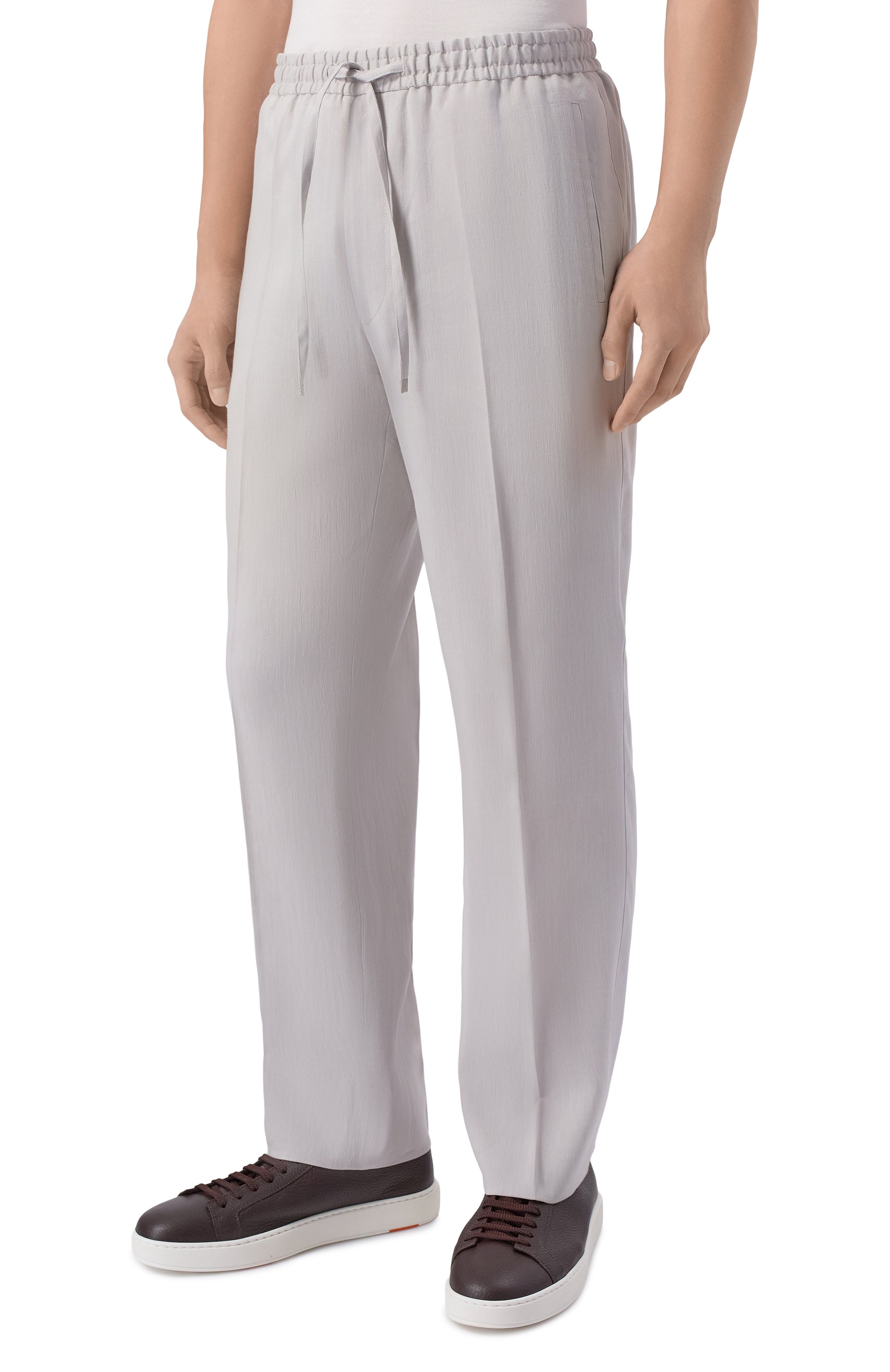 Брюки изо л ьна и шерсти CORNELIANI, арт. 274554/2718468, фото 3