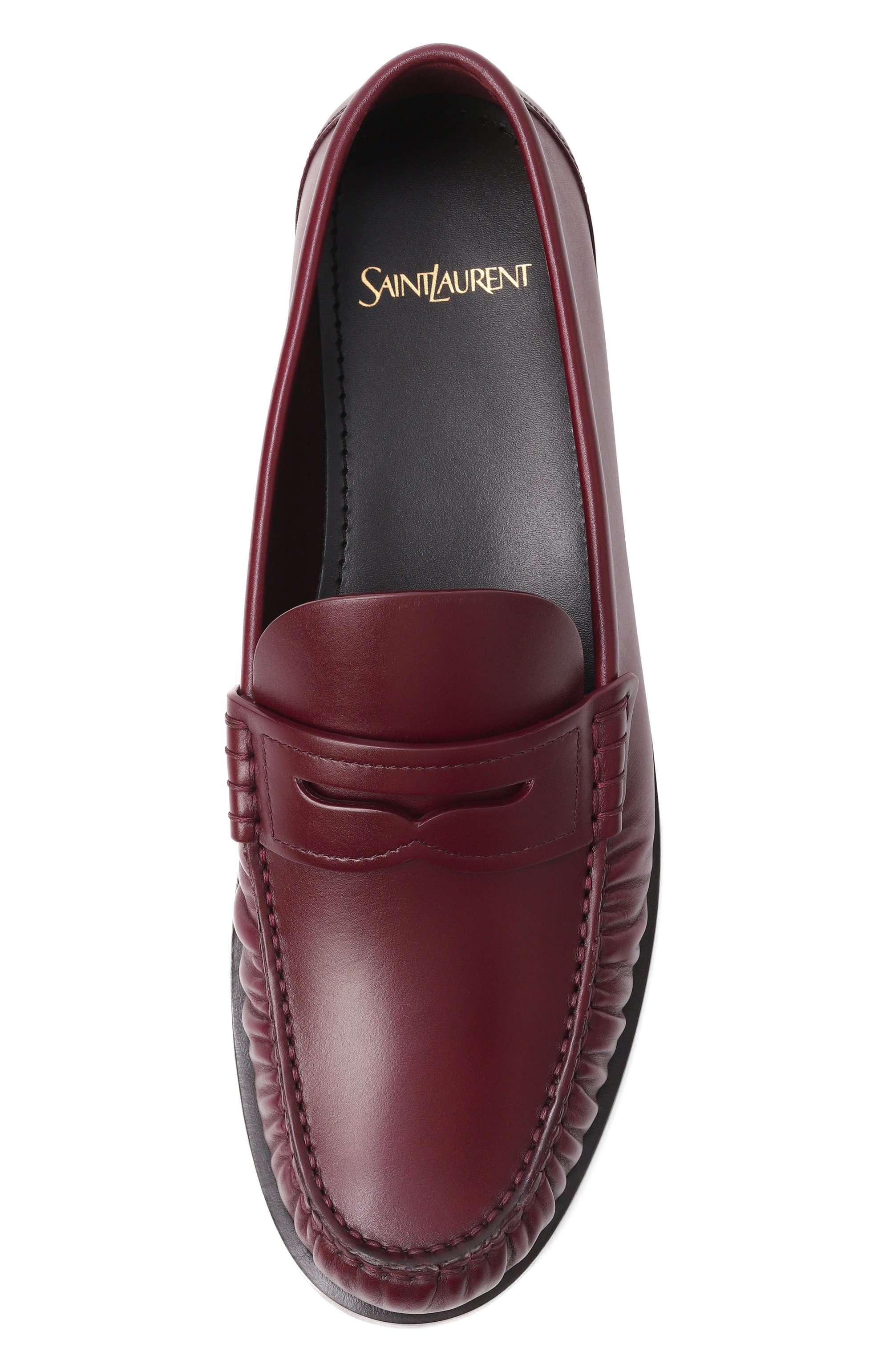 Кожаные пенни-лоферы SAINT LAURENT, арт. 820648/AAELH, фото 6