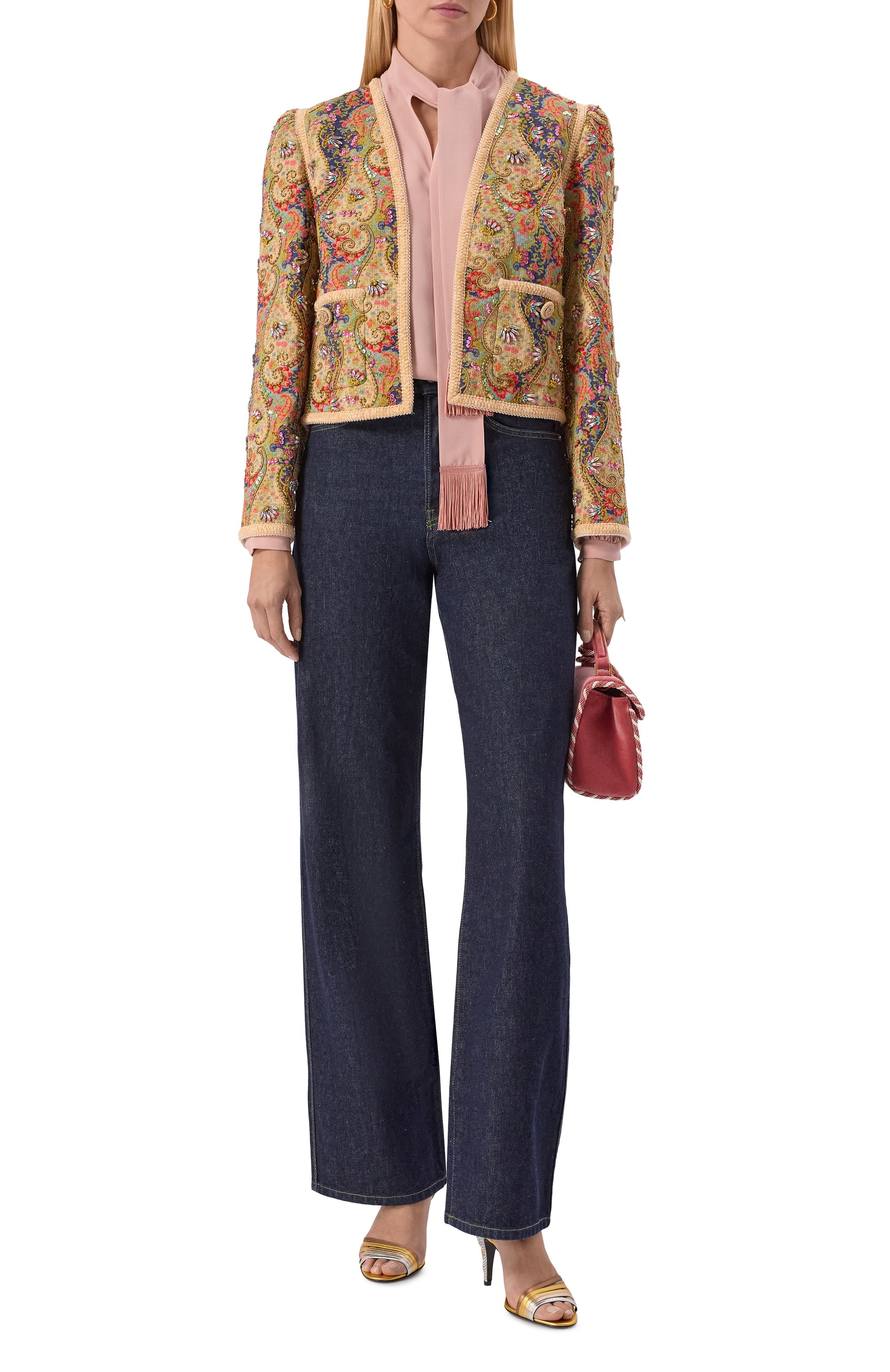 Хлопковый жакет VALENTINO разноцветного цвета по цене 1355000 руб., арт. 7B3CE4NA9AJ, фото 2 Хлопковый жакет VALENTINO, арт. 7B3CE4NA9AJ, фото 2