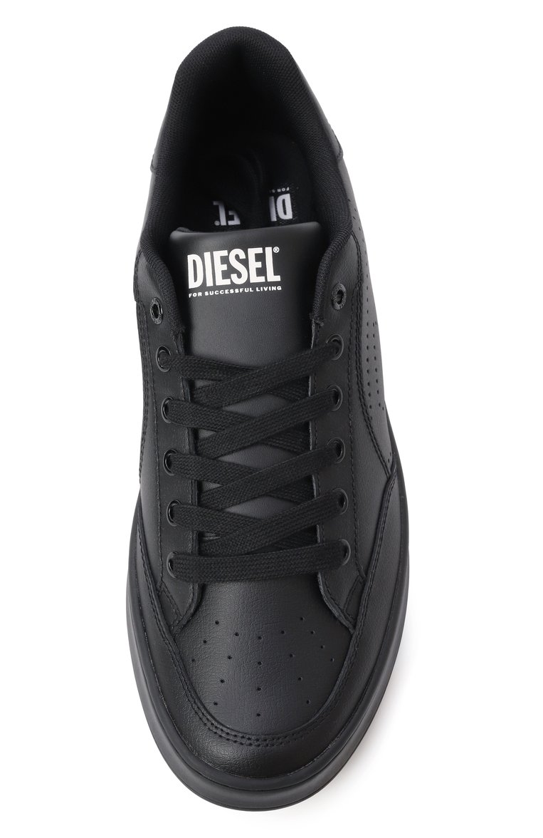 Мужские кожаные кеды s-dakota DIESEL черного цвета, арт. Y03595/P0476 | Фото 6 (Материал внутренний: Текстиль; Подошва: Массивная; Материал внешний: Натуральная кожа; Кросс-КТ: Низкие; Материал утеплителя: Без утеплителя; Стили: Классический)