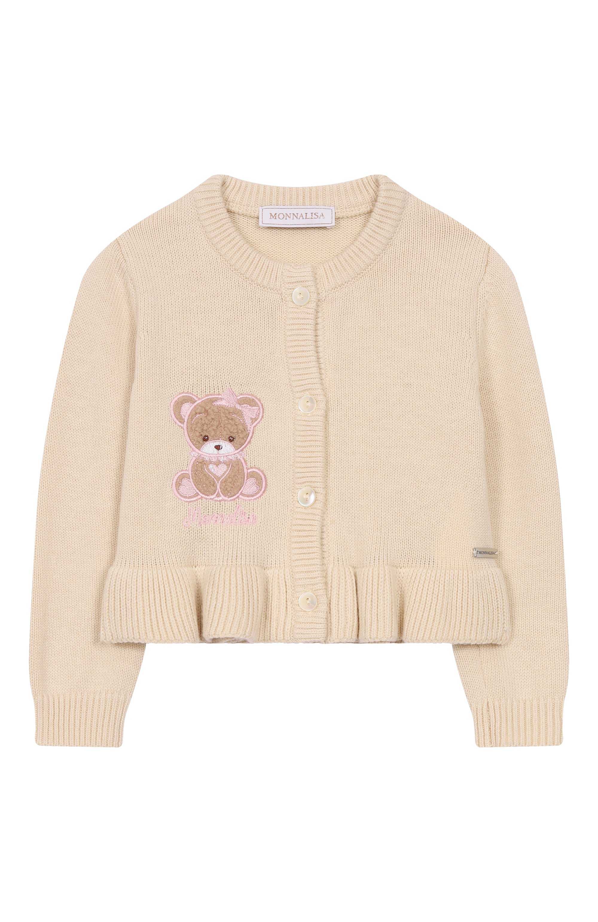 Кардиган из шерсти и хлопка MONNALISA, арт. 39F802, фото 1