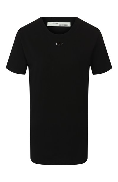 Женская хлопковая футболка OFF-WHITE, арт. 0WAA049E19B070651010