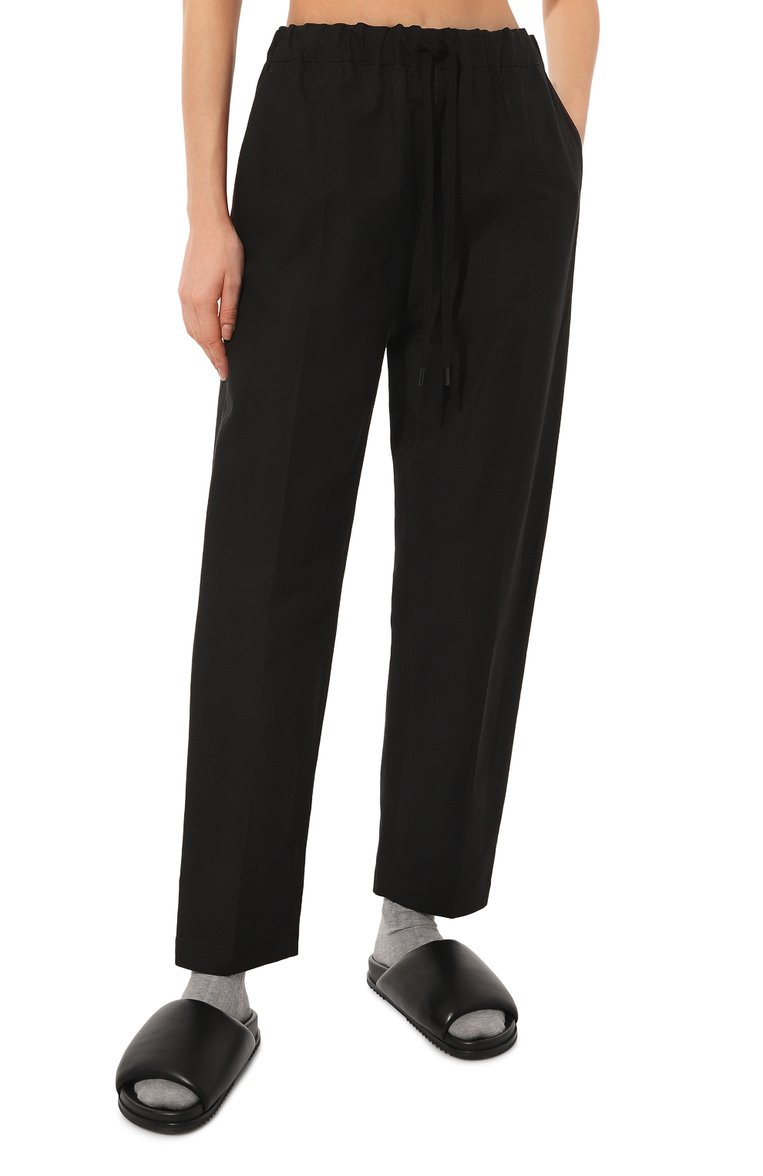 Брюки из хлопка и шелка MM6, арт. S52KA0406/S76430, фото 3