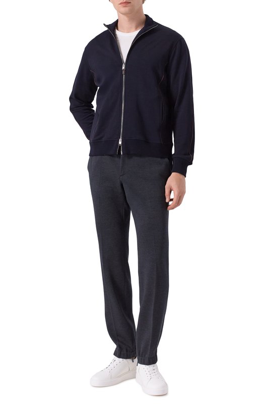 Шерстяной кардиган Canali T0912/MJ02339 Синий  T0912/MJ02339 Фото 2