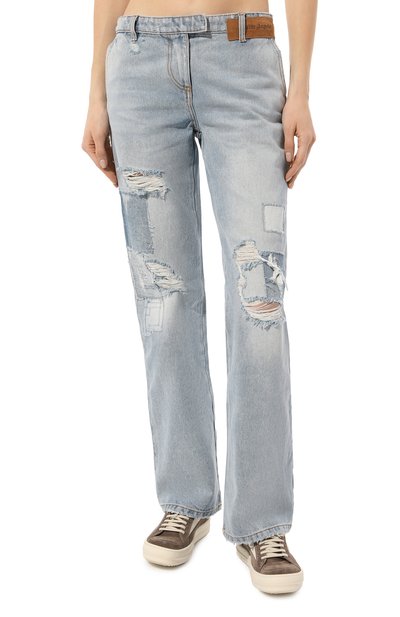 Джинсы PALM ANGELS голубого цвета по цене 54250 руб., арт. PWYB019F22DEN0014001, фото 3 Джинсы PALM ANGELS, арт. PWYB019F22DEN0014001, фото 3
