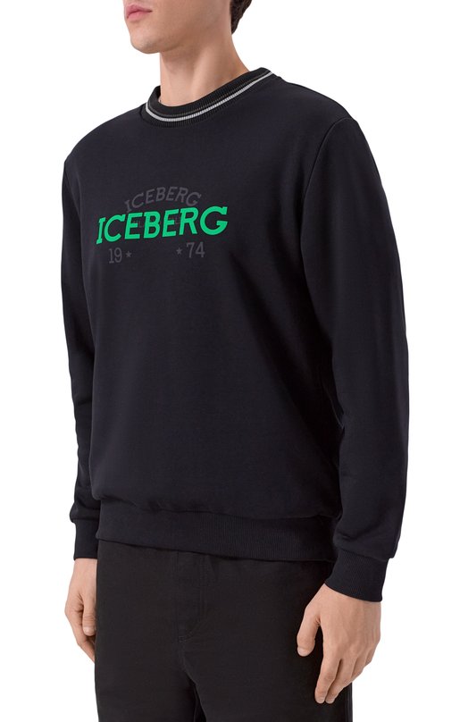 Хлопковый свитшот Iceberg E010/6317 Чёрный  E010/6317 Фото 3