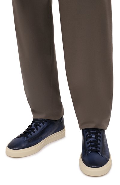 Кожаные кеды SANTONI, арт. MBGT21651LAREFG0U47, фото 3
