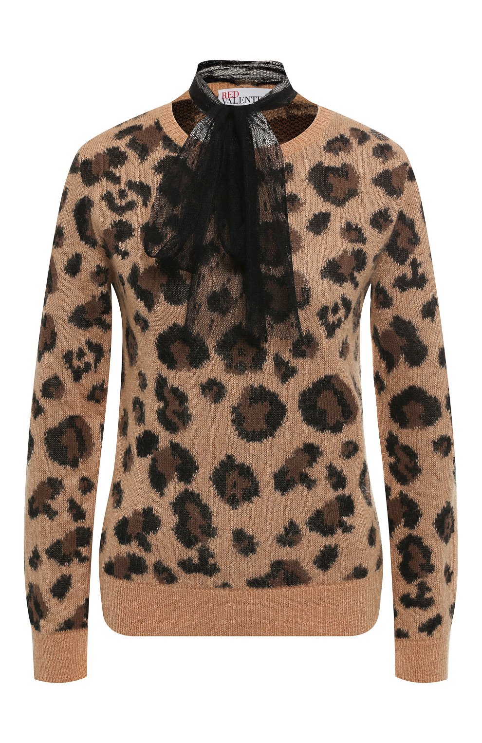 Пуловер REDVALENTINO леопардового цвета по цене 47500 руб., арт. SR0KCB69/4LS, фото 1 Пуловер REDVALENTINO, арт. SR0KCB69/4LS, фото 1