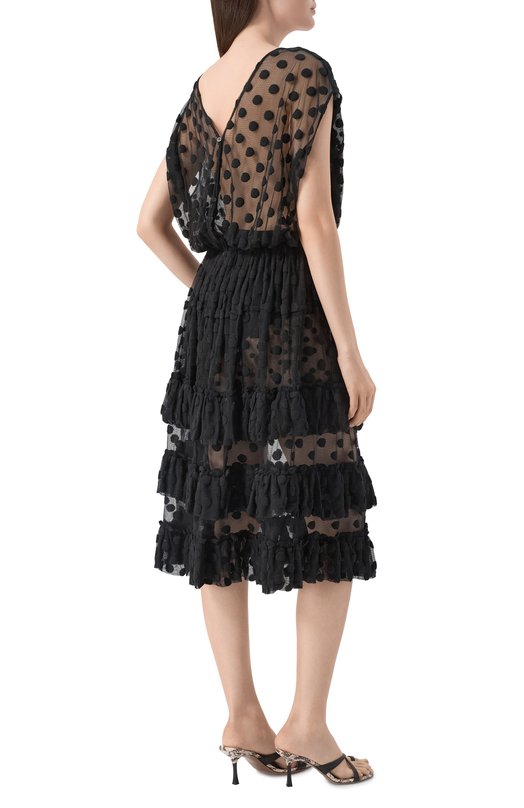 Хлопковое платье Dries Van Noten 011007/3291 Чёрный  011007/3291 Фото 3