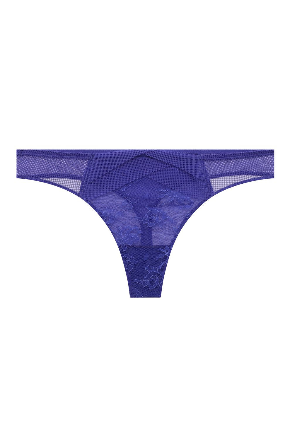 Трусы-стринги CHANTAL THOMASS синего цвета по цене 7850 руб., арт. T09350, фото 1 Трусы-стринги CHANTAL THOMASS, арт. T09350, фото 1